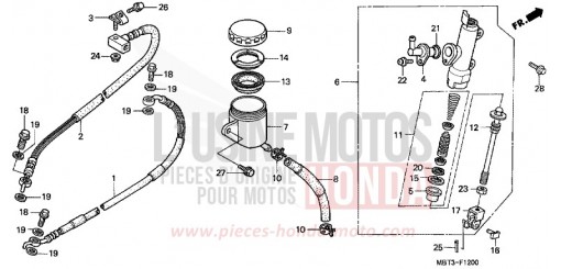 REAR BRAKE MASTER CYLINDER XL1000VY de 2000